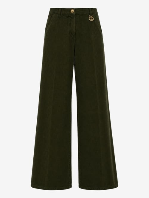 LUISA SPAGNOLI: Wide-leg corduroy pants