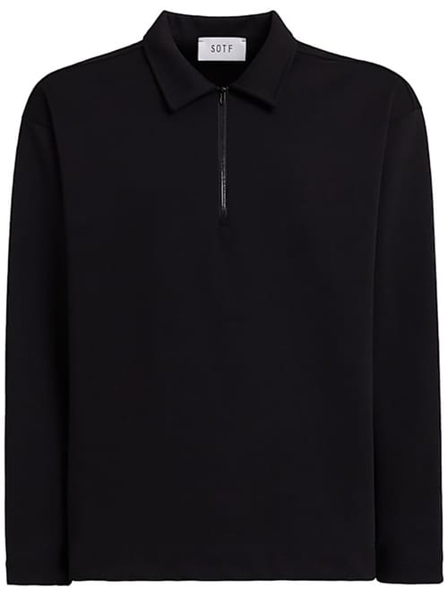 SOTF: Stretch cotton polo shirt with zip
