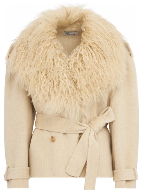 Giuseppe Di Morabito: Short double-breasted belted trench coat