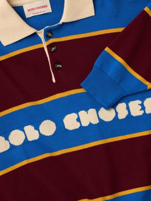 Bobo Choses: Bolder striped polo sweater