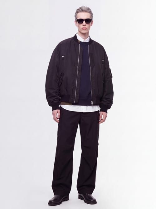 Sacai: Nylon bomber jacket with utility pocket
