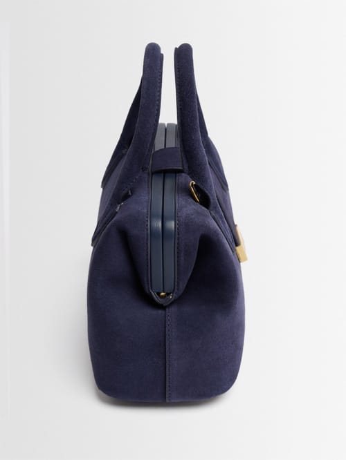 SCHELL: Small suede doctor bag