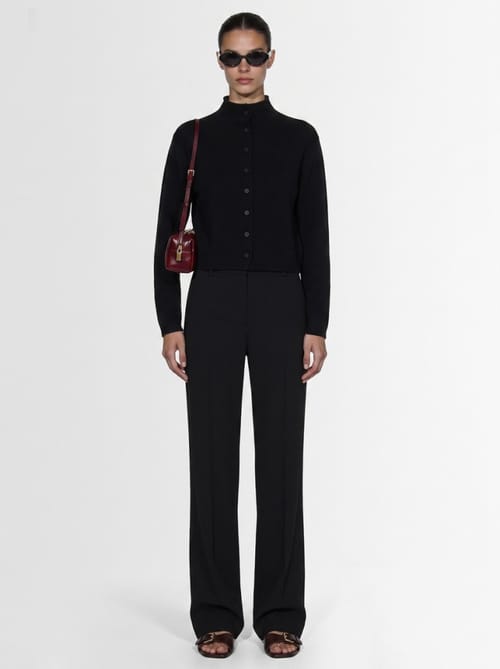 Khaite: Cardigan cropped in lana e cashmere