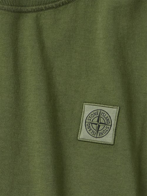 Stone Island Junior: Cotton jersey t-shirt with logo patch
