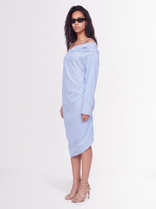 Giuseppe Di Morabito: Asymmetric cotton shirt dress
