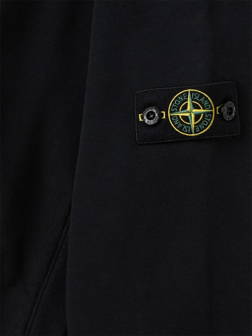 Stone Island Junior: Cotton hooded zip-up sweatshirt