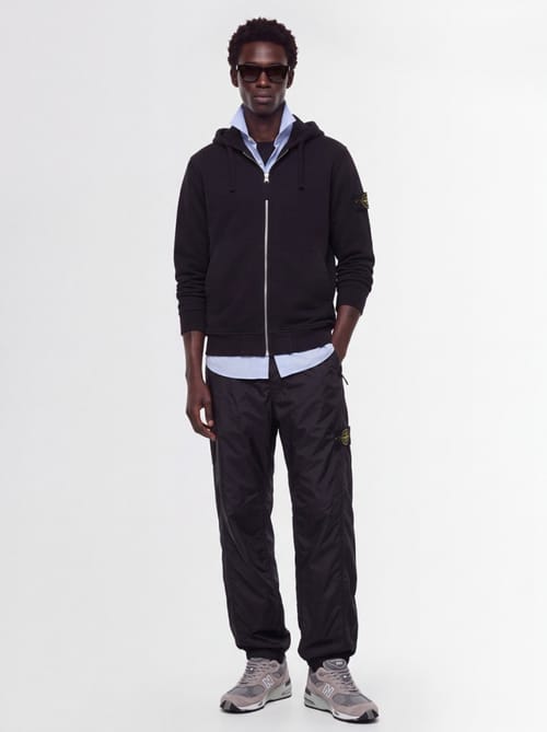 Stone Island: Zip-up hoodie with welt pockets