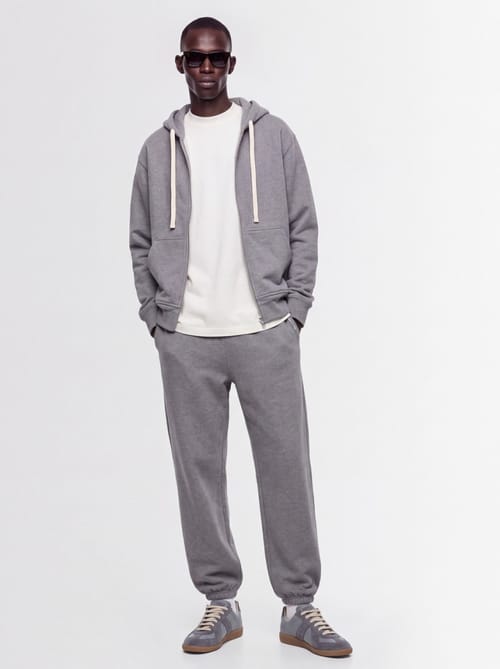 Jil Sander: Cotton logo print zip hoodie