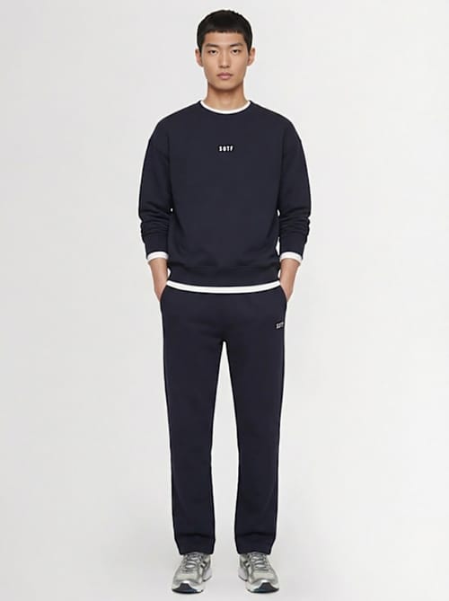 SOTF: Baumwoll-Sweatshirt mit Rundhalsausschnitt und Logo
