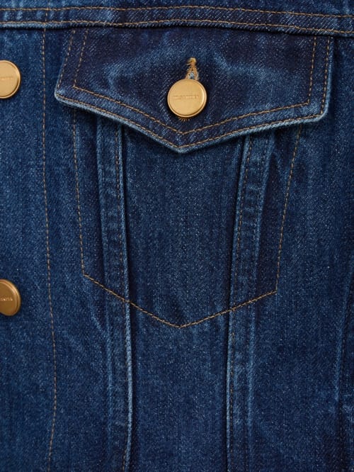Jil Sander: Jacke aus behandeltem Baumwoll-Denim