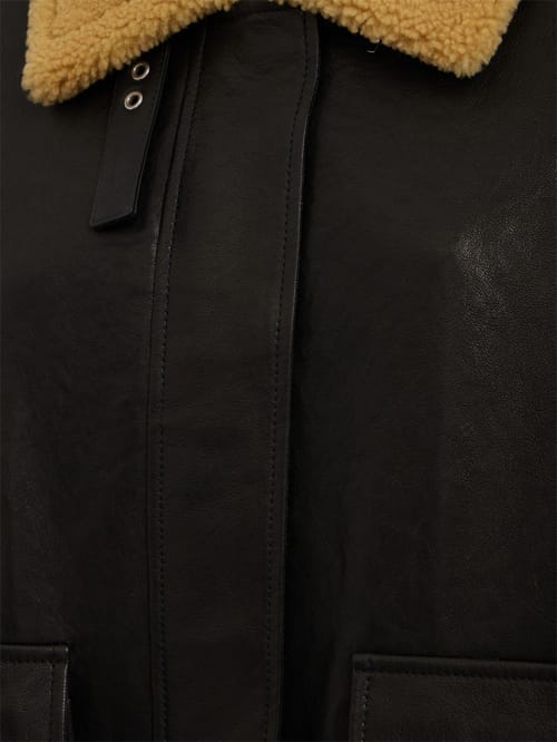 Khaite: Veste Sandor en cuir d'agneau