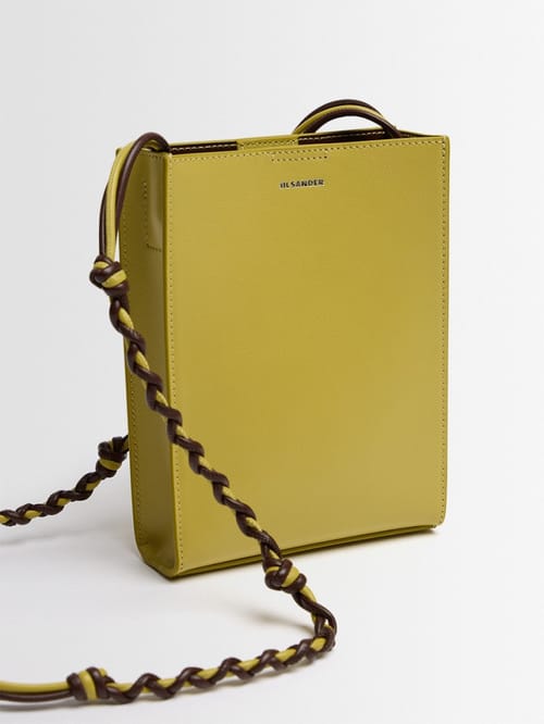 Jil Sander: Leather shoulder bag with braided strap