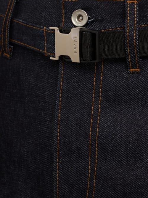 Sacai: Cotton denim jeans with belt