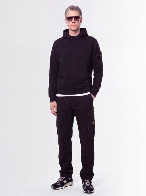 Stone Island: Cotton hoodie with logo badge