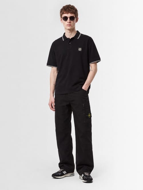 Stone Island: Cotton polo shirt with logo patch