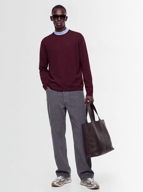 Jil Sander: Double-layer wool knit sweater