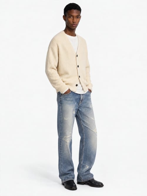 DIANA STUDIO: Merino wool knit cardigan