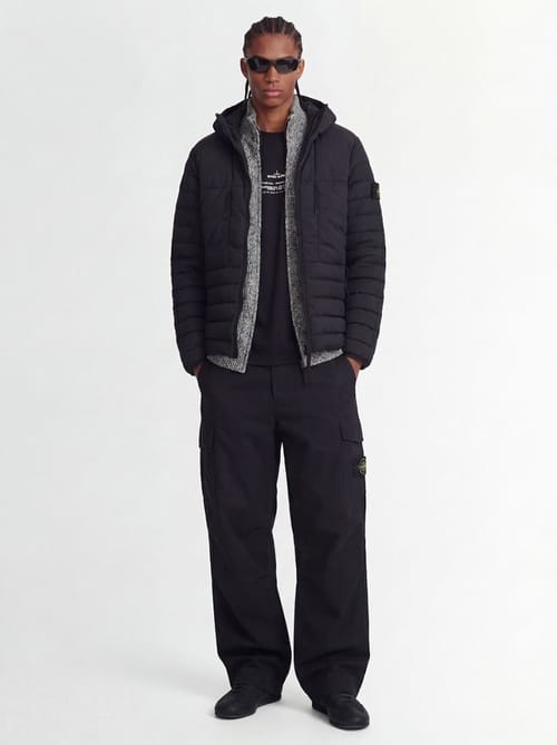 Stone Island: Doudoune à capuche en nylon