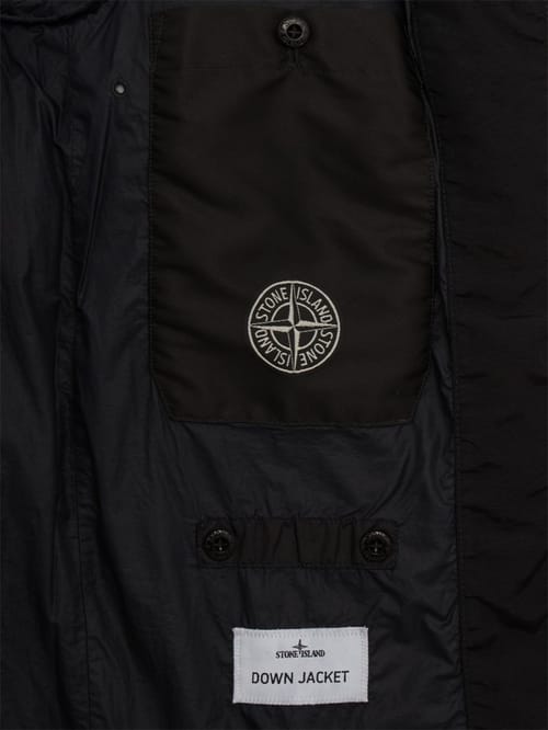 Stone Island: Hooded nylon down jacket