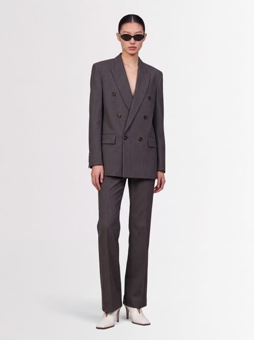 Stella McCartney: Wool tailored pants with tabs