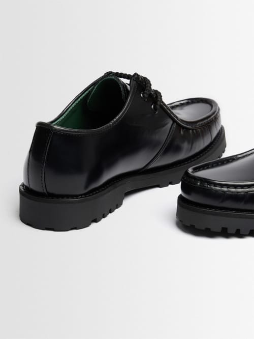 VINNY'S: Leather lace-up shoes with lug sole