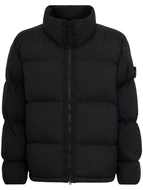 Stone Island: Nylon down jacket with detachable hood