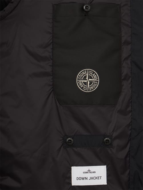 Stone Island: Nylon down jacket with detachable hood