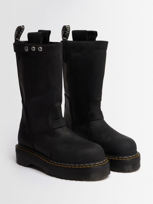 DR.MARTENS X RICK OWENS: Leather boots with Quad sole