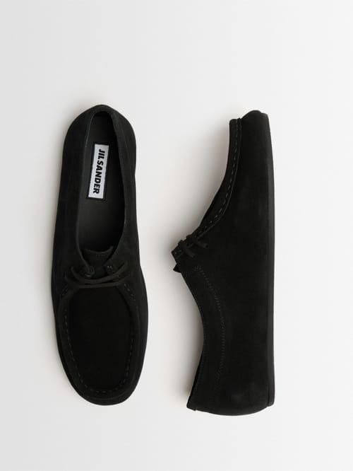 Jil Sander: Suede lace-up shoes with moc-stitching