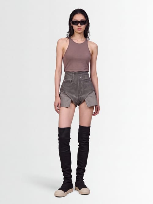 Rick Owens DRKSHDW: Shorts in denim - dirt