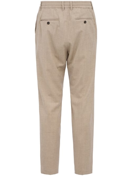 CRUNA: Single pleat slim tapered fit with elastane