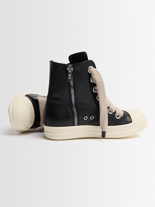 Rick Owens: Zapatillas altas Jumbolace en piel de cordero