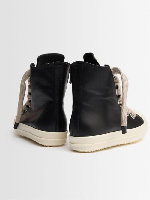 Rick Owens: Zapatillas altas Jumbolace en piel de cordero