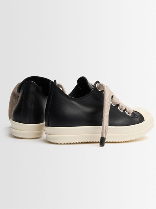 Rick Owens: Zapatillas bajas Jumbolace de piel de cordero
