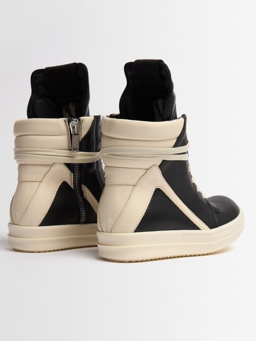 Rick Owens: High-top leather Geobasket sneakers
