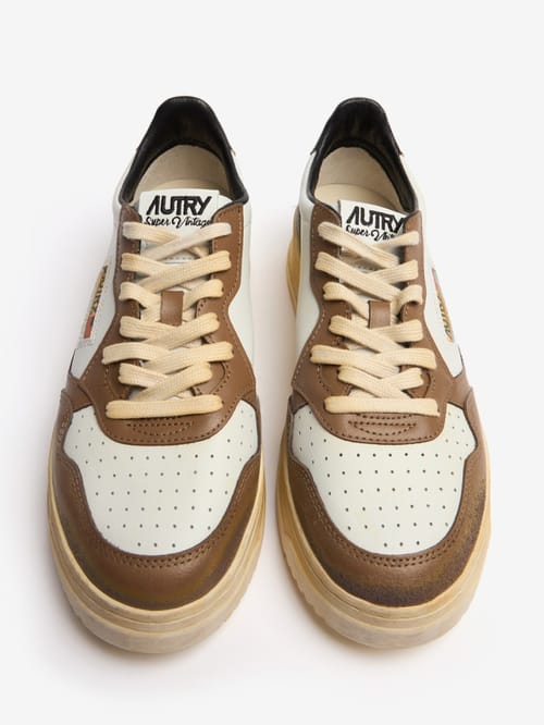 Autry: Zapatillas Super Vintage de nailon y piel
