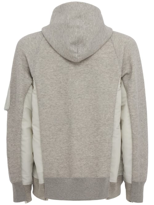 Sacai: Hoodie with nylon panels