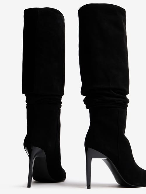 FABI: Suede high boots with a heel
