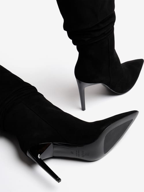 FABI: Suede high boots with a heel