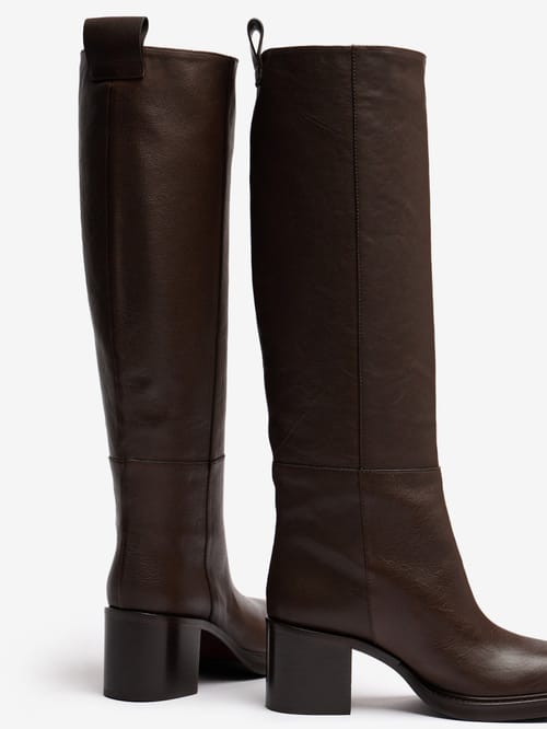 FABI: Botas altas de napa con tacón