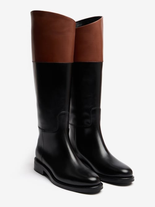 FABI: Botas altas de piel con adorno