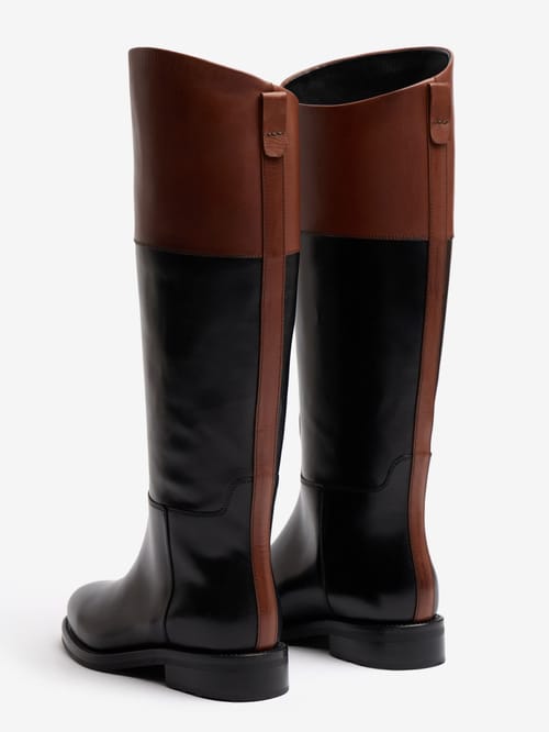 FABI: Botas altas de piel con adorno