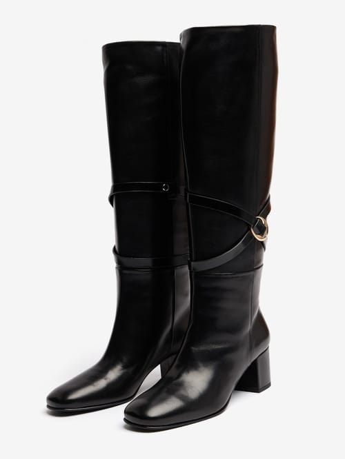 FABI: Heeled leather high boots
