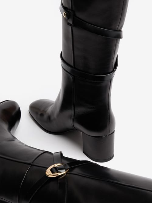FABI: Heeled leather high boots