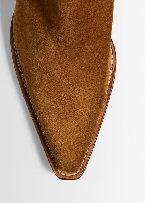Khaite: Bottes montantes Clive en daim