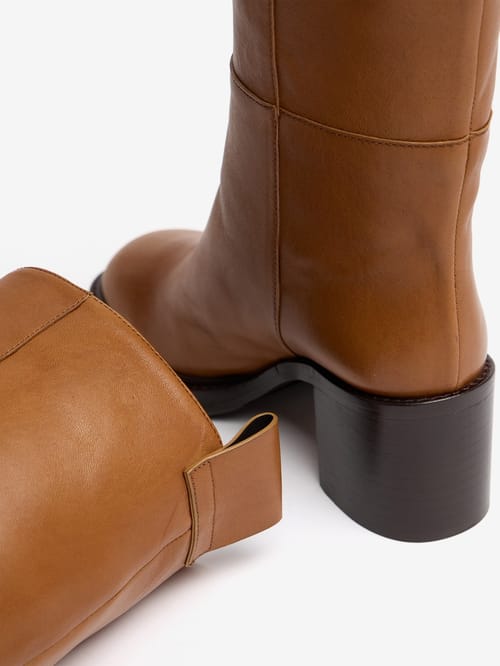 FABI: Botas de tacón en napa, caña alta