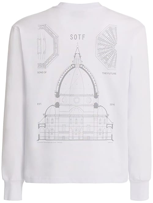 SOTF: T-shirt in cotone a maniche lunghe con stampa
