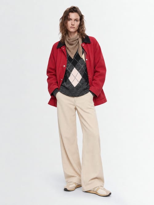 CRUNA: Pantalones de pierna ancha de tiro medio