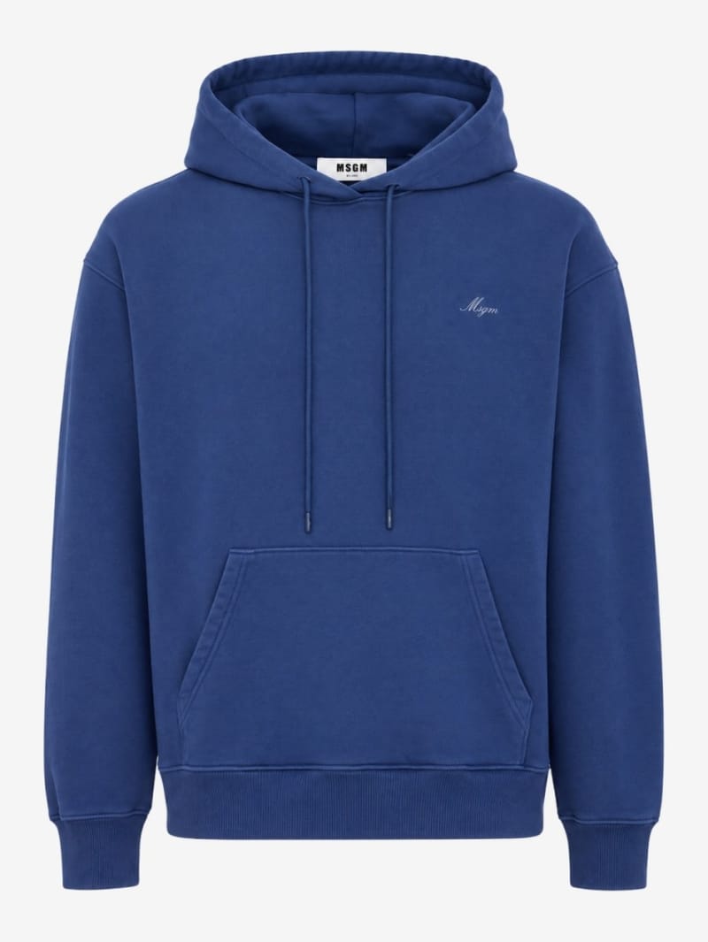 MSGM: Cotton hoodie with kangaroo pocket