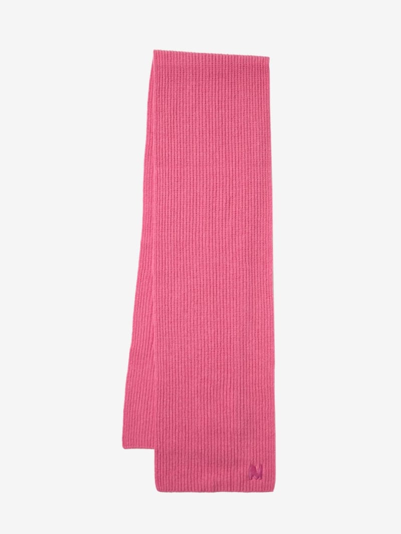 MSGM: Ribbed scarf with embroidered logo